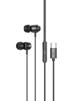  Hoco M122 Power metal universal digital earphones with microphone Type-C Black 