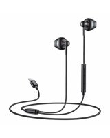  yesido YH49 Aluminum Alloy In-ear Earphone With Remote Control Type-C Interface Wired Headphones Black 