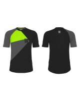  Velo krekls Rock Machine Trail Jersey SS, melna/pelēka/zaļa, L 