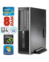  HP 8100 Elite SFF i5-750 8GB 960SSD+2TB GT1030 2GB DVD WIN7Pro 