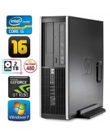  HP 8100 Elite SFF i5-750 16GB 480SSD+2TB GT1030 2GB DVD WIN7Pro 