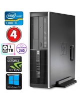  HP 8100 Elite SFF i5-750 4GB 240SSD+1TB GT1030 2GB DVD WIN10 