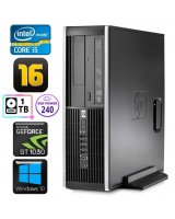  HP 8100 Elite SFF i5-750 16GB 240SSD+1TB GT1030 2GB DVD WIN10 