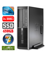  HP 8100 Elite SFF i5-650 16GB 480SSD GT1030 2GB DVD WIN7Pro 