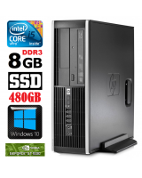  HP 8100 Elite SFF i5-650 8GB 480SSD GT1030 2GB DVD WIN10 