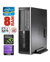  HP 8100 Elite SFF i5-750 8GB 480SSD+2TB GT1030 2GB DVD WIN10Pro 