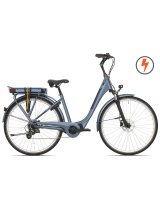  Elektriskais velosipēds Rock Machine 28 Cityride e100SD (I) zils matēts (L) 