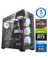  INTOP AQUA Ryzen 5 9600X 32GB DDR5 1TB SSD M.2 NVME RTX5070 12GB WIN11 
