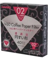  Hario Filtry papierowe Hario do dripa V60-02 40 sztuk, VCF-02-40W 