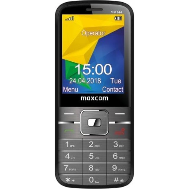  Telefon komórkowy Maxcom MM144 Dual SIM szary (MAXCOMMM144) 