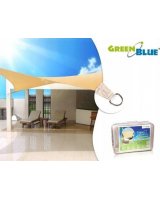  GreenBlue Żagiel ogrodowy zacieniacz UV poliester 4m kwadrat GreenBlue GB504 kremowy hydrofobowa powierzchnia - GB504 