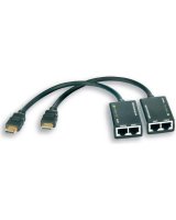  System przekazu sygnału AV Techly HDMI - RJ45 x2 0.15m czarny (301153) 