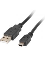  Kabel USB Lanberg Wtyczka prosta USB-A - 0.3 m Czarny (CA-USBK-10CC-0003-BK) 