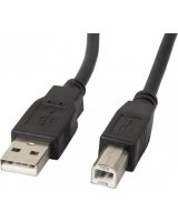  Kabel USB Lanberg USB-A - USB-B 1 m Czarny (CA-USBA-10CC-0010-BK) 