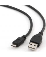  Kabel USB Lanberg Wtyczka prosta USB-A - 0.5 m Czarny (OEM-0007) 