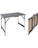  HI Lumarko Składany stół, 100 x 60 x 94 cm, aluminiowy, Czarny 