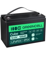  Green Cell CUBE LiFePO4 125Ah 12.8V 1600Wh Lithium Iron Phosphate Battery for Camper, Solar, Off-Grid System, Boat, LFPGC12V125AH 