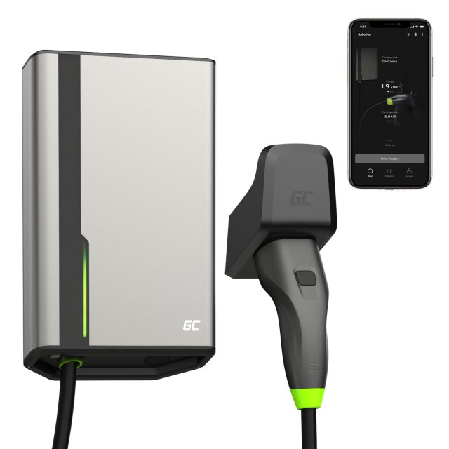 Green Cell GC HabuDen Wallbox 22kW 32A 7.5m Cable Type 2 Smart EV Charging Station with GC App Bluetooth WiFi, EVGC021A2275 Green Cell GC HabuDen Wallbox 22kW 32A 7.5m Cable Type 2 Smart EV Charging Station with GC App Bluetooth WiFi, EVGC021A2275