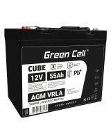 Green Cell CUBE AGM IP54 12V 55Ah VRLA Battery Gel deep cycle scooter mower boat barge mower tractor fishing boat, AGM12V55AH-J 