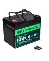  Green Cell Cube AGM VRLA IP54 12V 33Ah maintenance-free battery for lawnmowers, scooters, boats, and wheelchairs, AGM12V33AH-J 