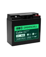  Greencell AGM VRLA 12V 18Ah maintenance-free battery for cash registers, toys, cameras (181x77x167mm), AGM12V18AH-H 