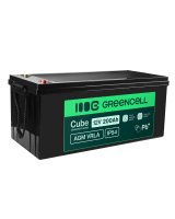  Greencell AGM VRLA 12V 200Ah maintenance-free battery for solar boat applications (240x522x226mm), AGM12V200AH-J 