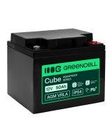  Greencell AGM VRLA 12V 50Ah maintenance-free battery for UPS, scales, camper (197x166x170mm), AGM12V50AH-H 