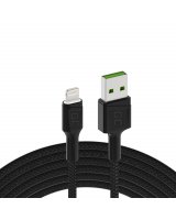  Green Cell Cable Ray USB-A - Lightning White LED 200cm with support for Apple 2.4A fast charging, KABGC12 