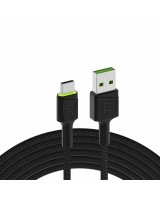  Green Cell Cable Ray USB-A - USB-C Green LED 200cm with support for Ultra Charge QC3.0 fast charging, KABGC13 