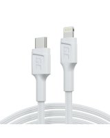  White USB-C - Lightning MFi 1m cable for Apple iPhone Green Cell PowerStream, with Power Delivery fast charging, KABGC07W 