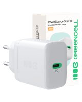  Greencell PowerSource Solo30 Ladegerät USB C weiß Power Adapter 30W Power Delivery, CHARB-GC-30C-W 