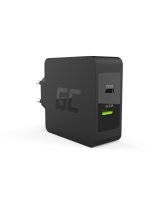  Green Cell Charger USB-C 45W PD with cable USB-C and extra USB port for Asus ZenBook, HP Spectre, HP Envy x2 and others, CHAR10 