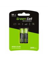  Green Cell Rechargeable Batteries 2x AA HR6 2600mAh, GR05 