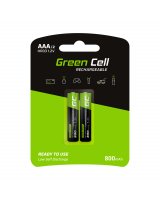  Green Cell Rechargeable Batteries 2x AAA HR03 800mAh, GR08 