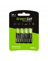  Green Cell Rechargeable Batteries 4x AA HR6 2000 mAh, GR02 