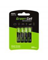  Green Cell Rechargeable Batteries 4x AAA HR03 800mAh, GR04 