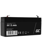  Green Cell AGM VRLA 6V 3.4Ah maintenance-free battery for the alarm system, cash register, toys, AGM38 