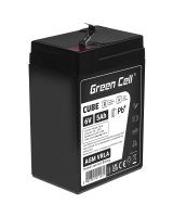  Green Cell CUBE AGM IP54 6V 5Ah VRLA Battery Gel deep cycle toys for kids alarm systems, AGM6V5AH-J 