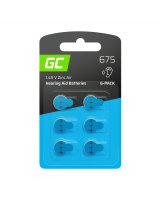  6x Battery Green Cell for hearing aid Type 675 P675 PR44 ZL1 ZincAir, HB04 