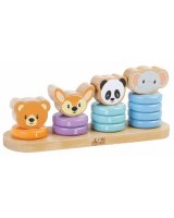  Koka rotaļlieta-piramīda SunBaby E01.069.1.1-izpārdošana 