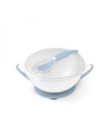 Bļoda ar piesūcekni un karoti BabyOno 1063/05 WHITE 