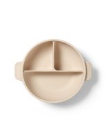  Silikona šķīvis ar piesūcekni un vāku 1661/03 beige AKCIJA 