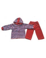  Komplekts velūra 80 cm 19021 red stripes-Izpārdošana 