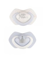 Mānekļi ''ROYAL BABY'' silikona simetriskās formas 0-6 mēn., Canpol 22/650 blue (2 gab.) 