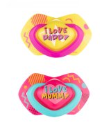  Mānekļi NEON LOVE simetriskas formas 6-18 mēn. 22/653 pink (2 gab.) 