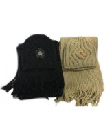  Cepure ar šalli 55/60 cm CZ-2716 (20% vilna!)-izpārdošana 