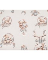  Autiņš flaneļa ar vaskadrānu BEAR in BASKET 50x70 cm (4210) 