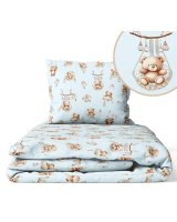  G/v komplekts BEARS in the BASKETS blue K-2P120 (sega,spilvens) 