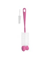  Birste ar švammi pudelei +mini-birstīte knupim BabyOno 720/02 pink 