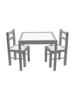  Galdiņš+ 2 krēsliņi BOGDAN white/grey (Drewex) [A] 